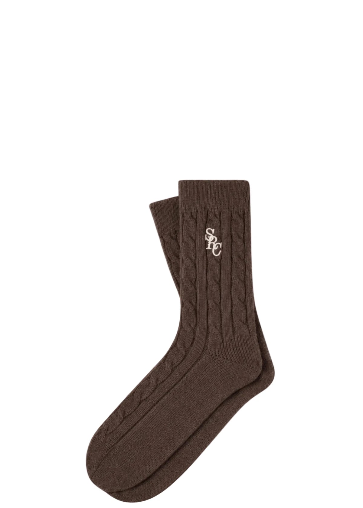 SPORTY & RICH | Sidi SRC Cashmere Cableknit Socks | Accessories