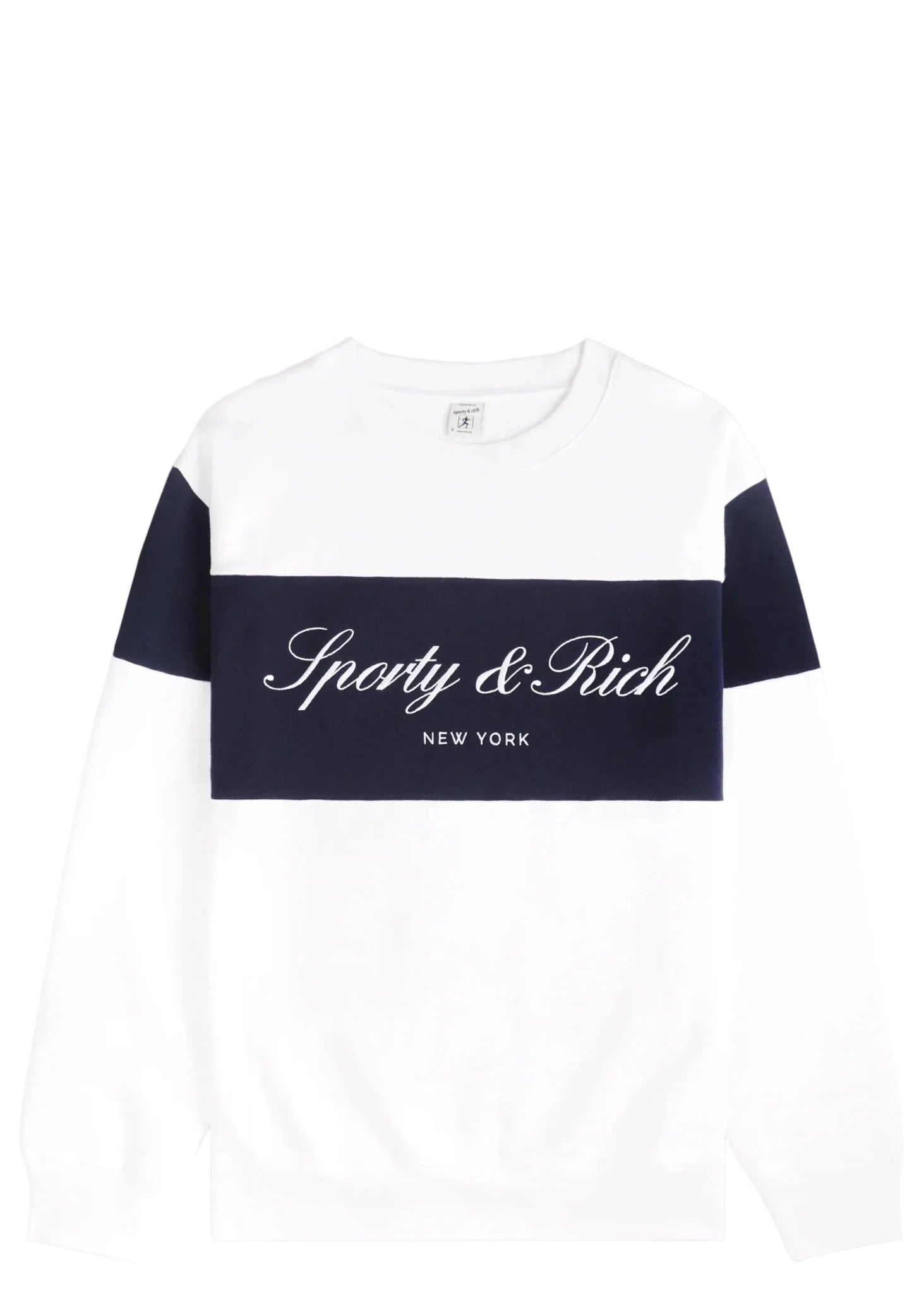 SPORTY & RICH | Signature Logo Block Crewneck | Sweatshirts