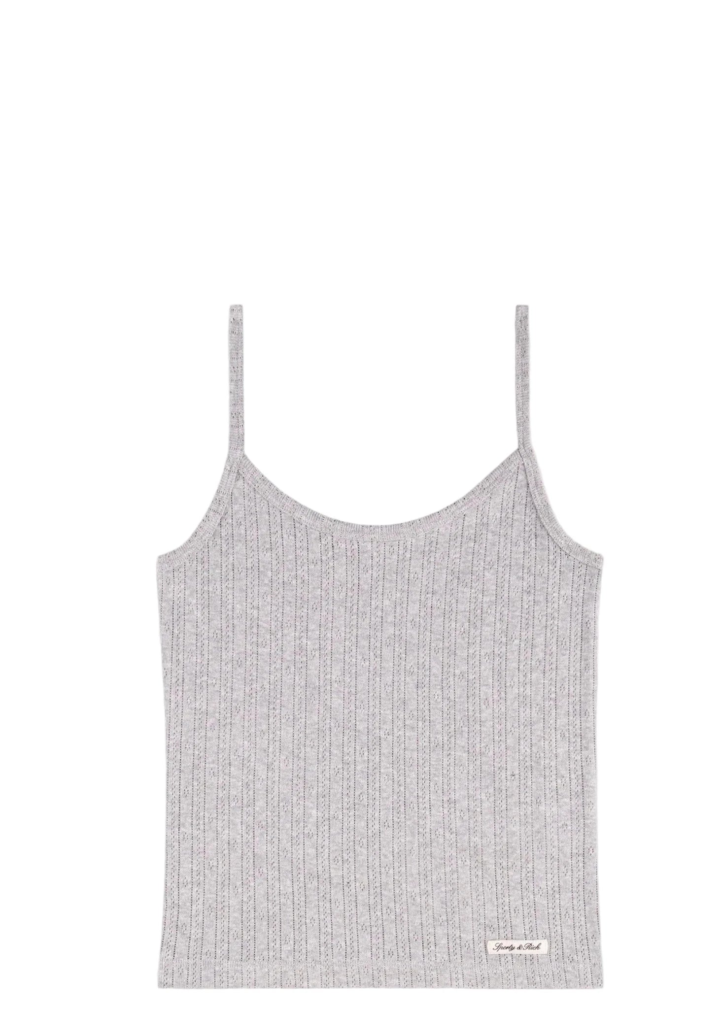 SPORTY & RICH | Signature Logo Pointelle Tank | Tops