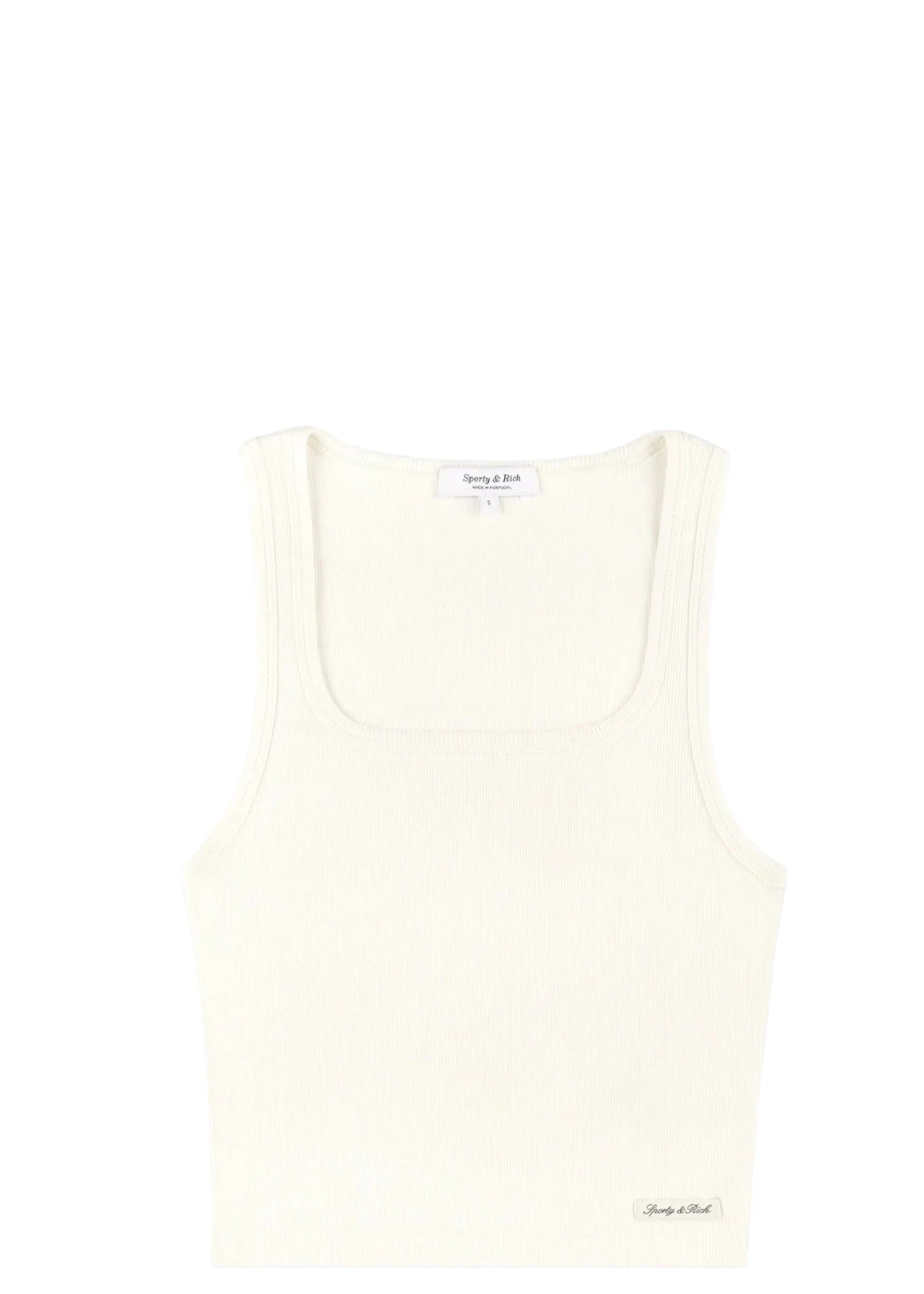 SPORTY & RICH | Signature Logo Ribbed Baby Tank | Tops