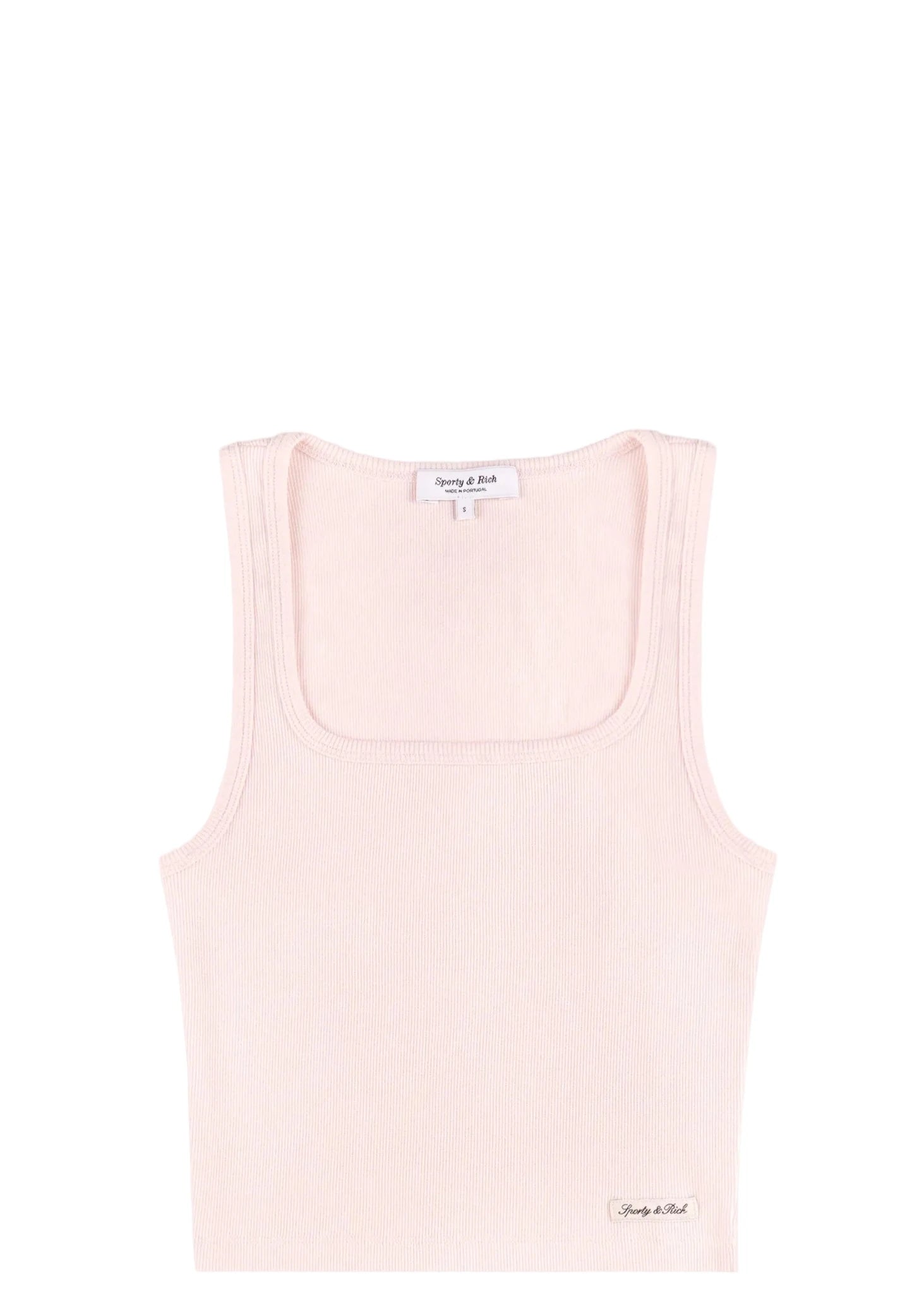 SPORTY & RICH | Signature Logo Ribbed Baby Tank | Tops