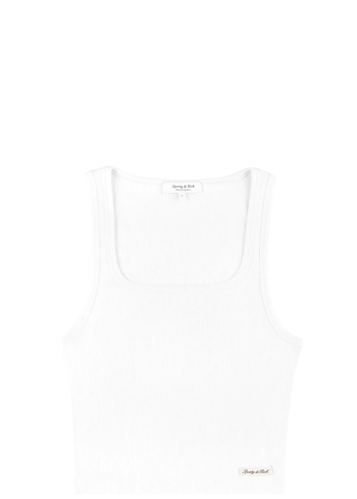 SPORTY & RICH | Signature Logo Ribbed Baby Tank | Tops