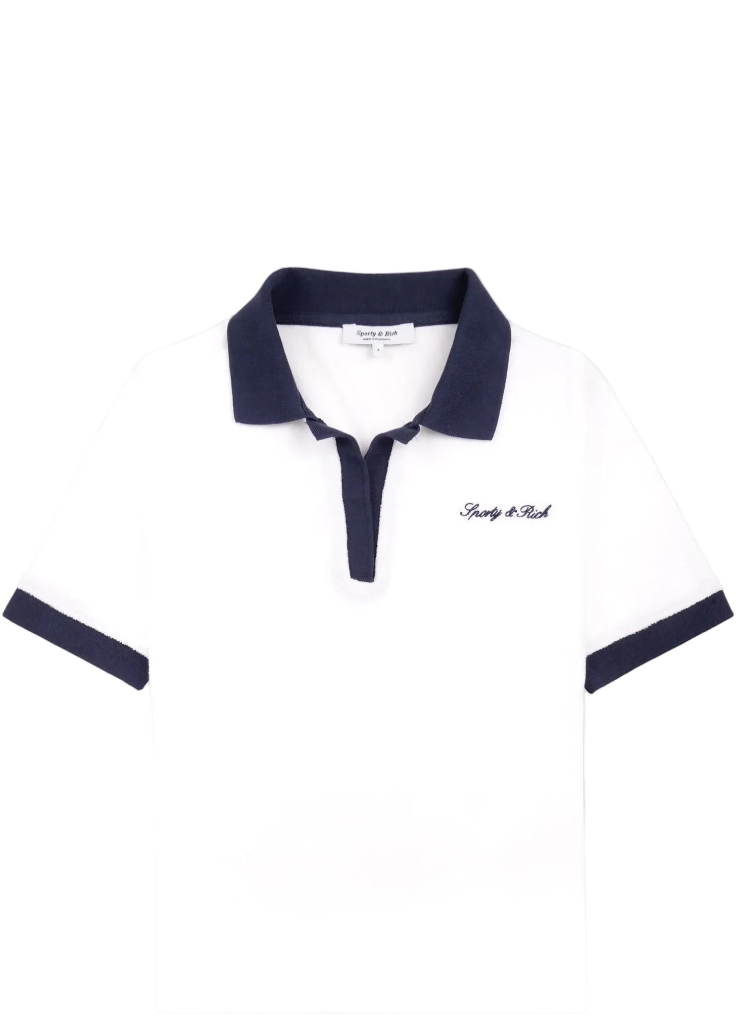 SPORTY & RICH | Signature Logo Terry Polo | Tops