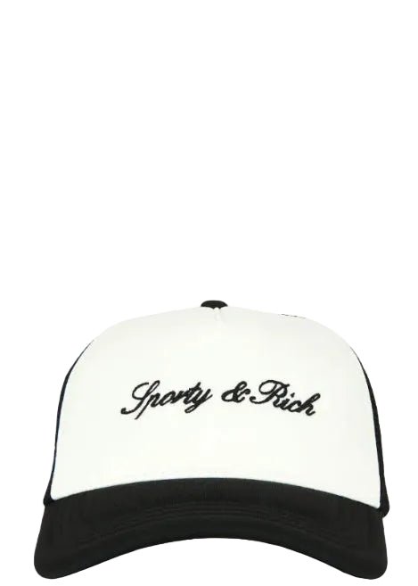 SPORTY & RICH | Signature Logo Trucker Hat | Hats