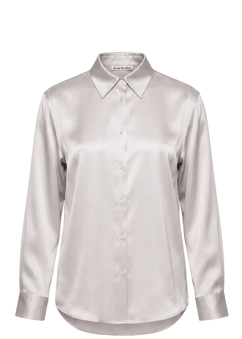 ACNE STUDIOS | Silk blouse with logo | Tops