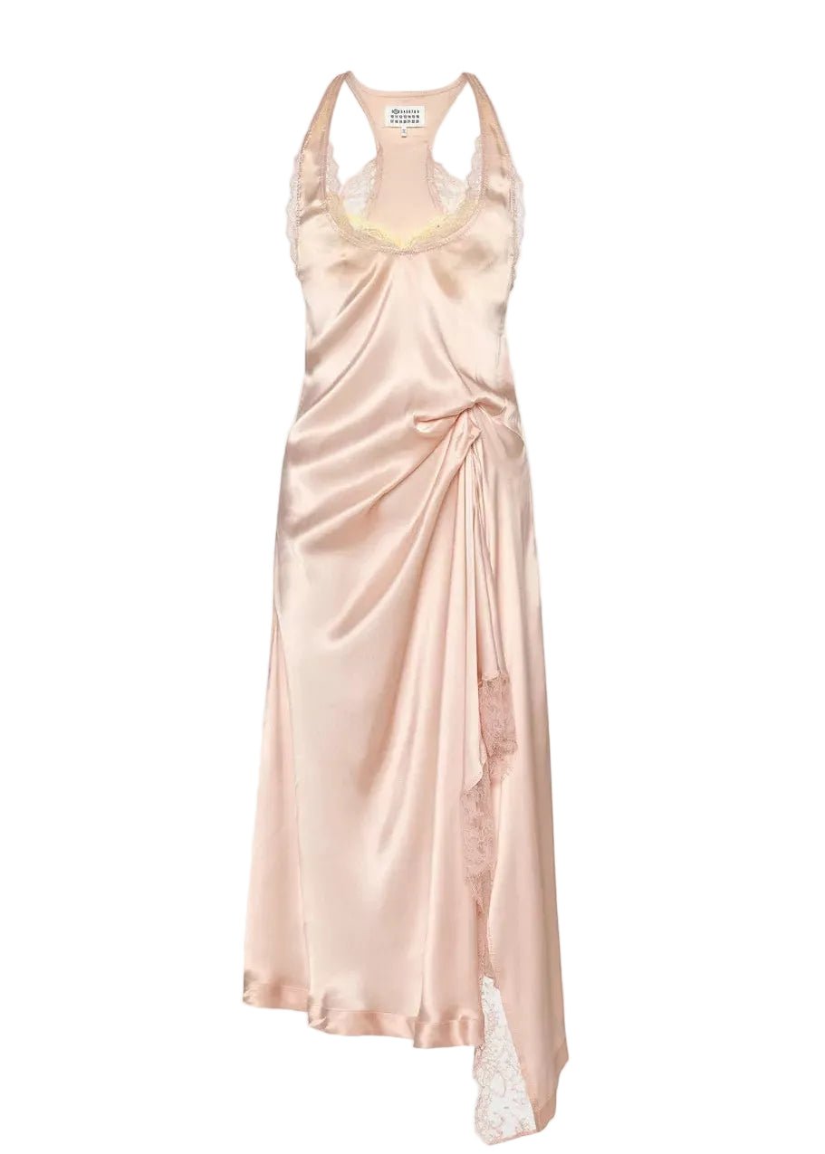 MAISON MARGIELA | Silk Lace Slip Midi Dress | Dresses