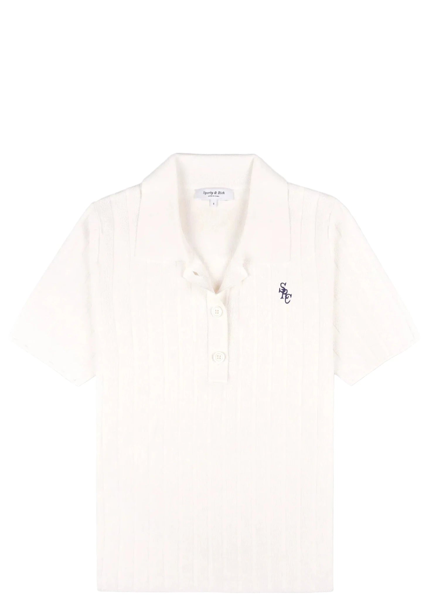 SPORTY & RICH | SRC Ribbed Polo | Tops