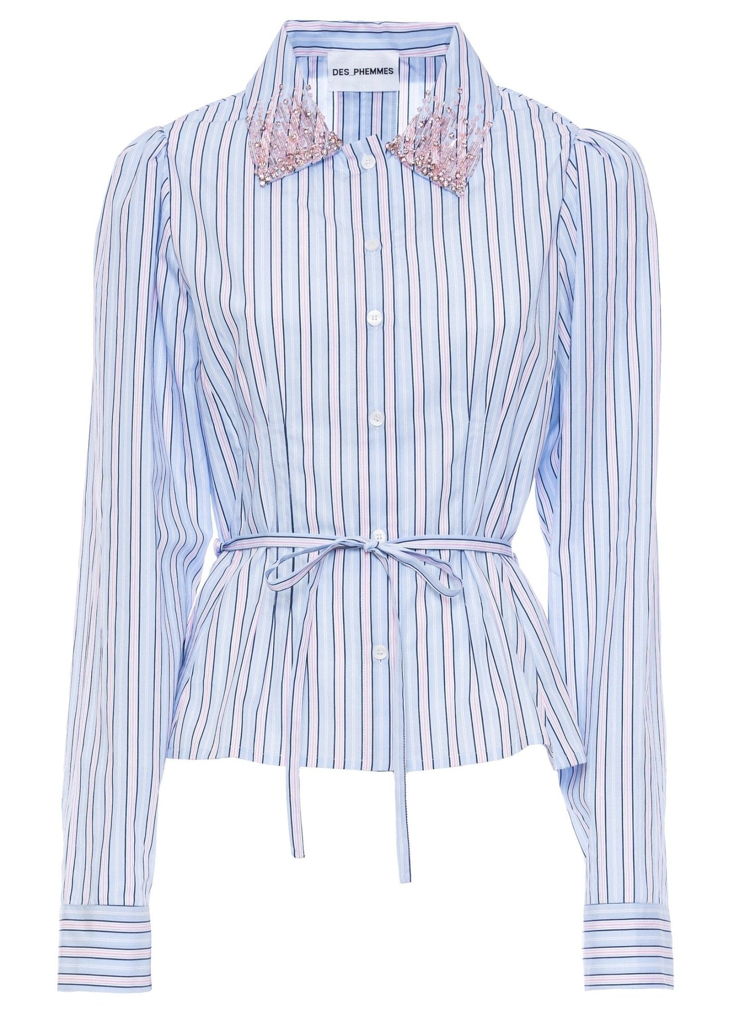 DES PHEMMES | Striped Popeline Top | Tops