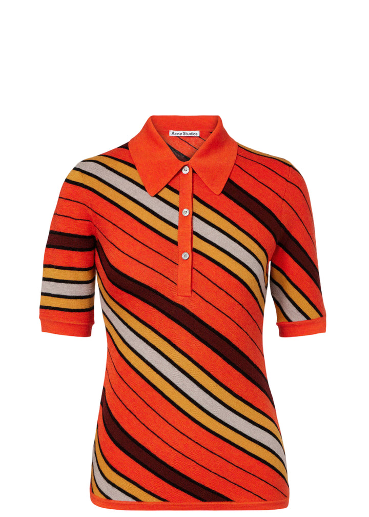 Wool polo knit