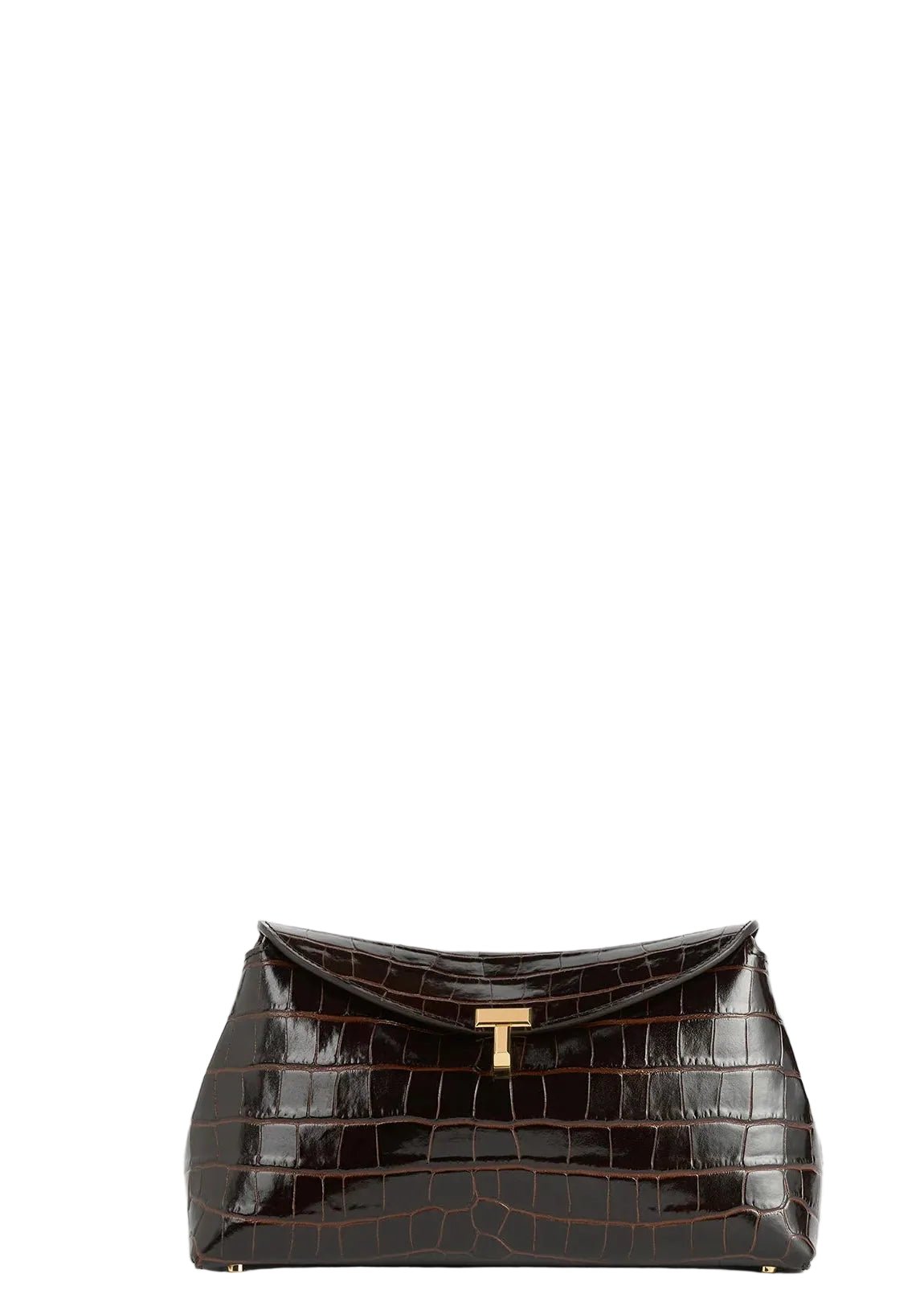 TOTEME | T-Lock Croco-Embossed Clutch | Handbags