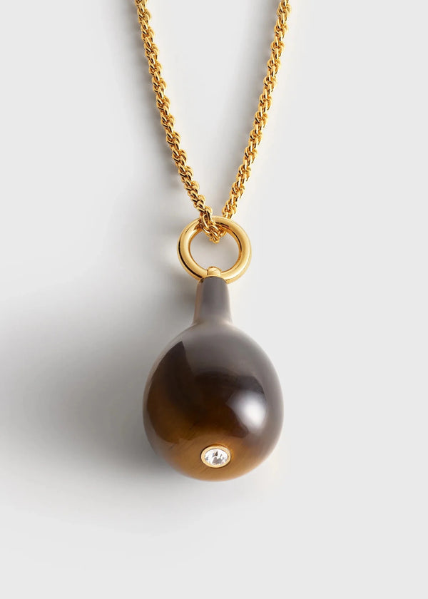 TOTEME | Tiger's Eye Drop Necklace | Jewellery