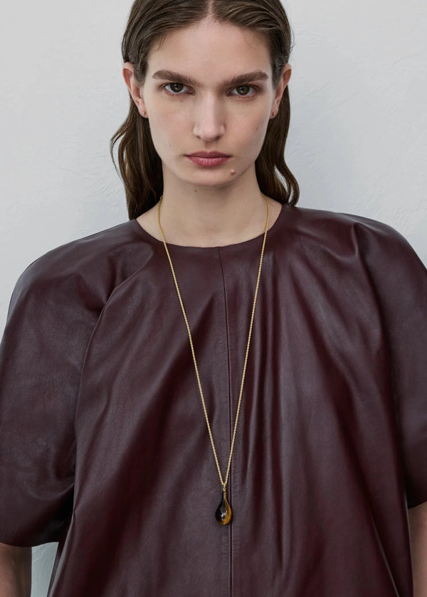 TOTEME | Tiger's Eye Drop Necklace | Jewellery