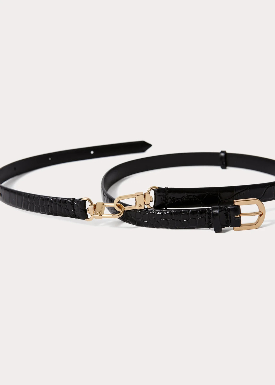 Double Clasp Leather Belt