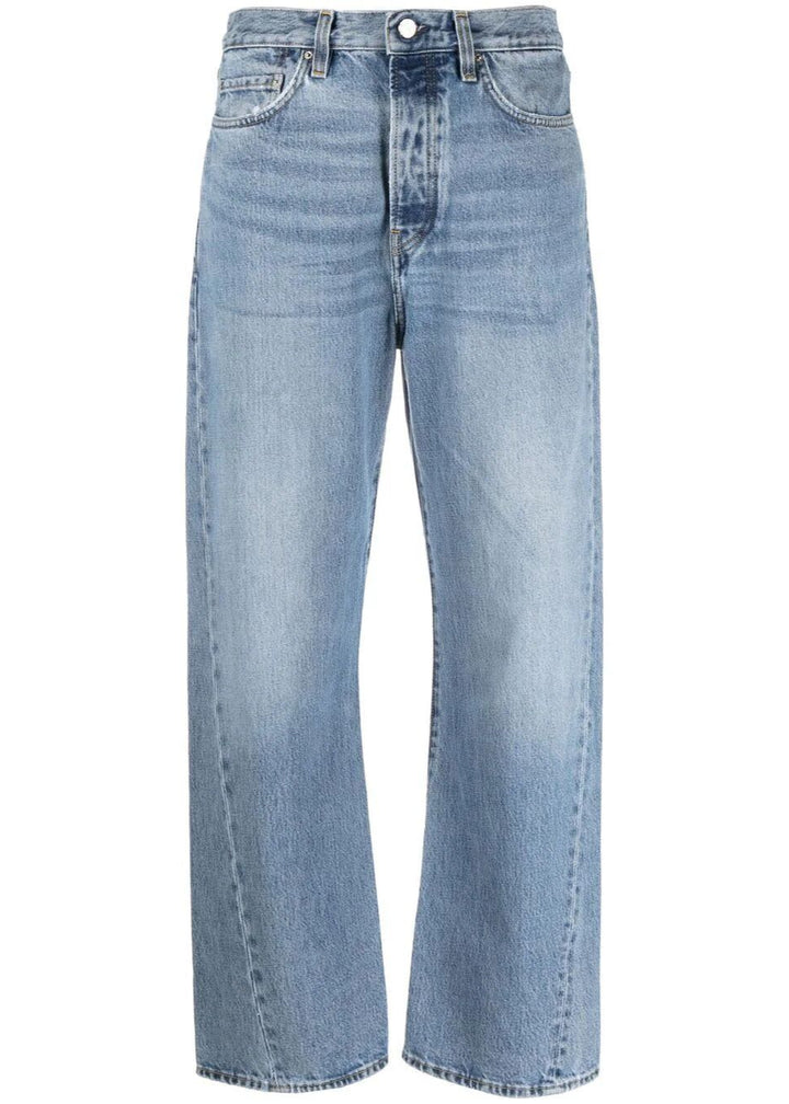 Twisted seam denim full length