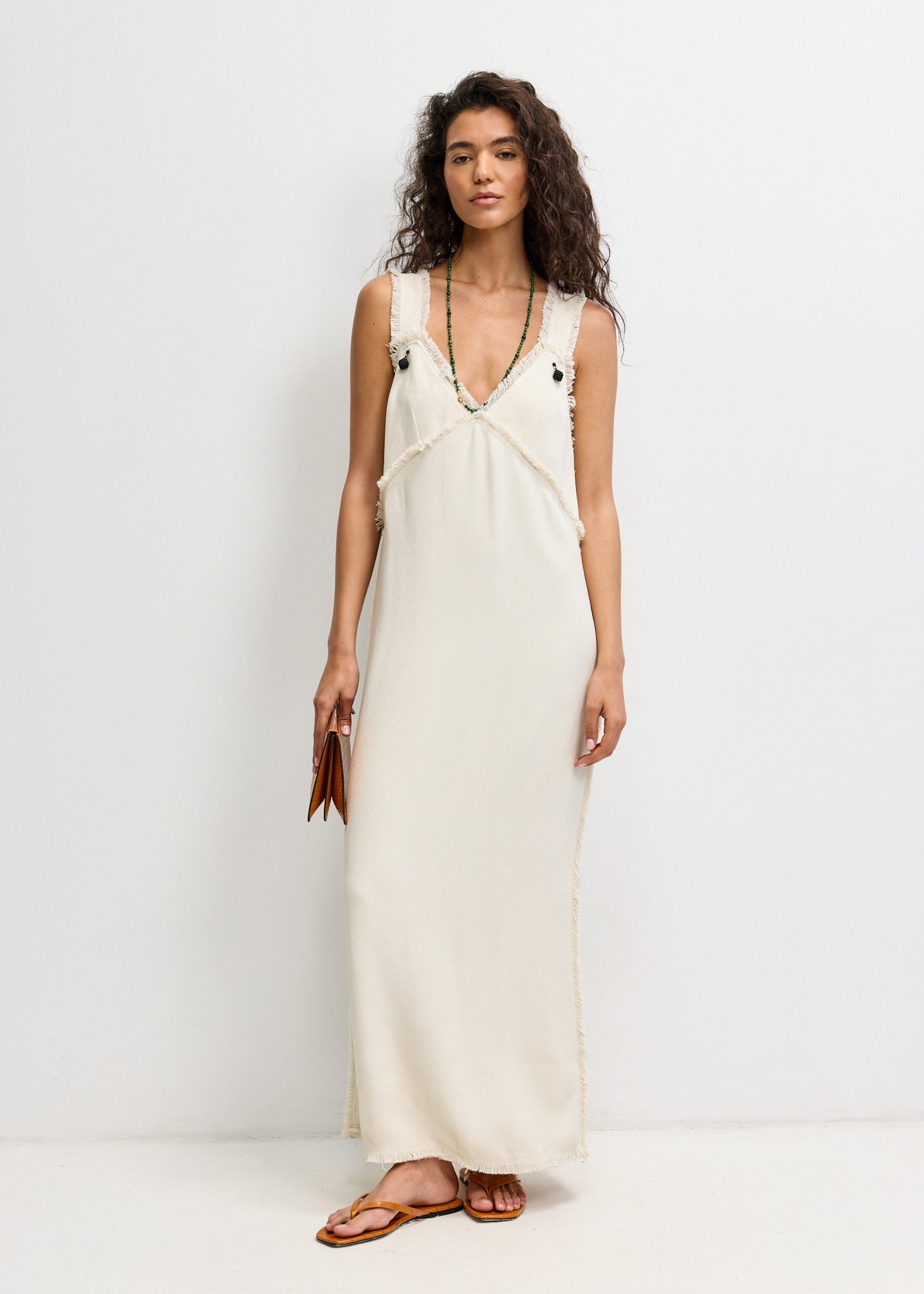 TOTEME | V - Neck Raw Slip Dress | Dresses