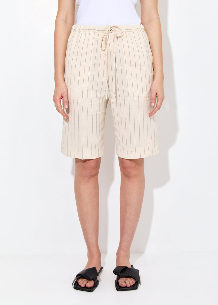 Relaxed pinstripe shorts