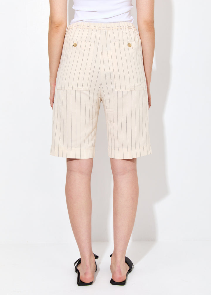 Relaxed pinstripe shorts