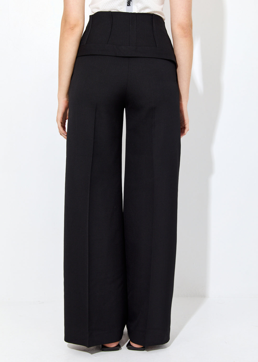 Tailored wool blend trousers