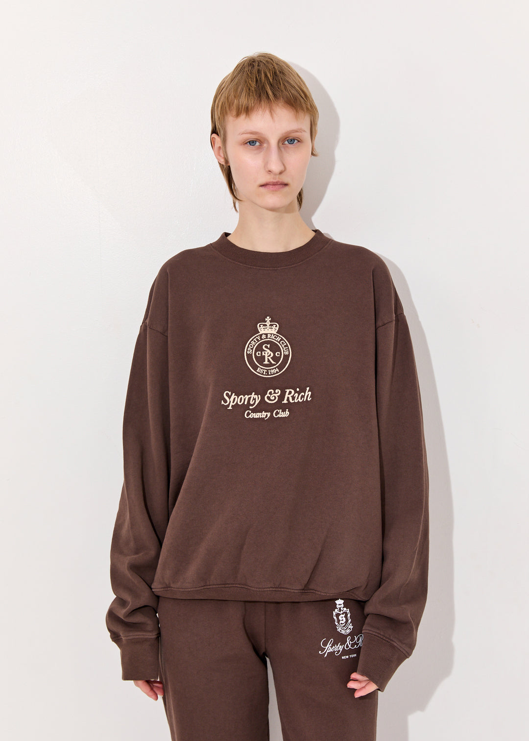 Crown Embroidered Crewneck