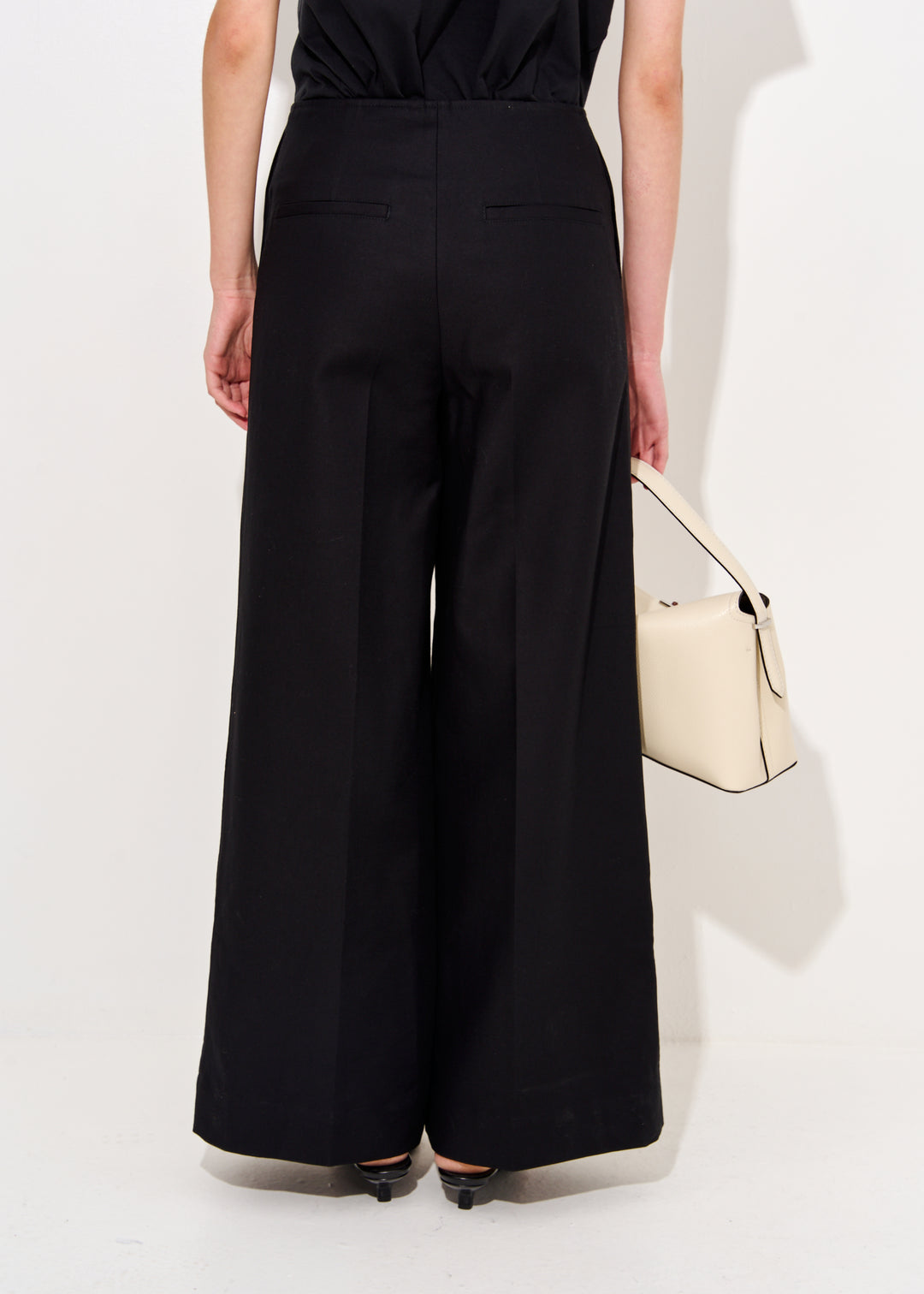 Zip-Front Wide Trousers