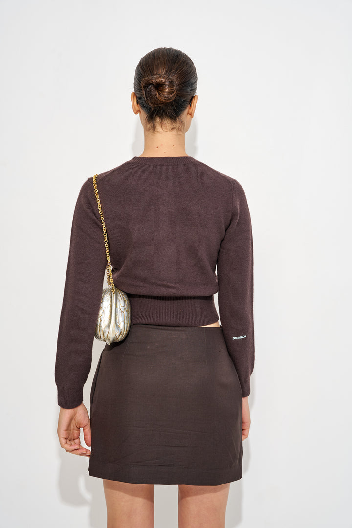 LEATHER TAB MINI SKIRT
