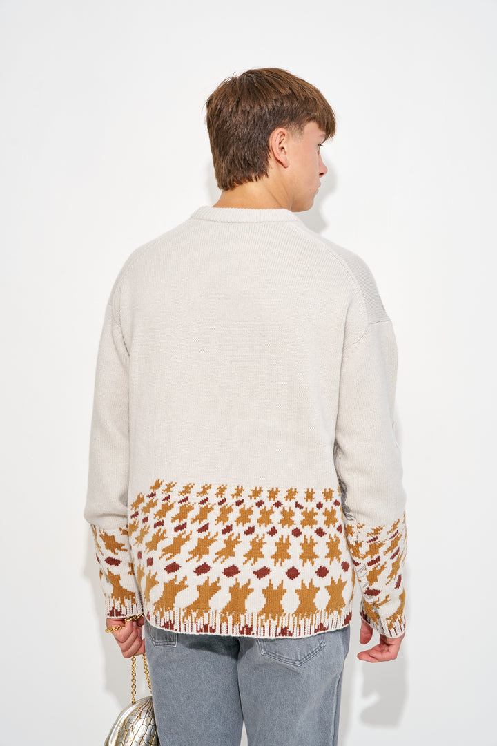 PRINT JACQUARD JUMPER