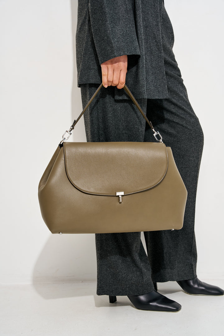 T-Lock leather satchel