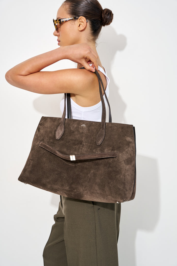 Suede lounge tote