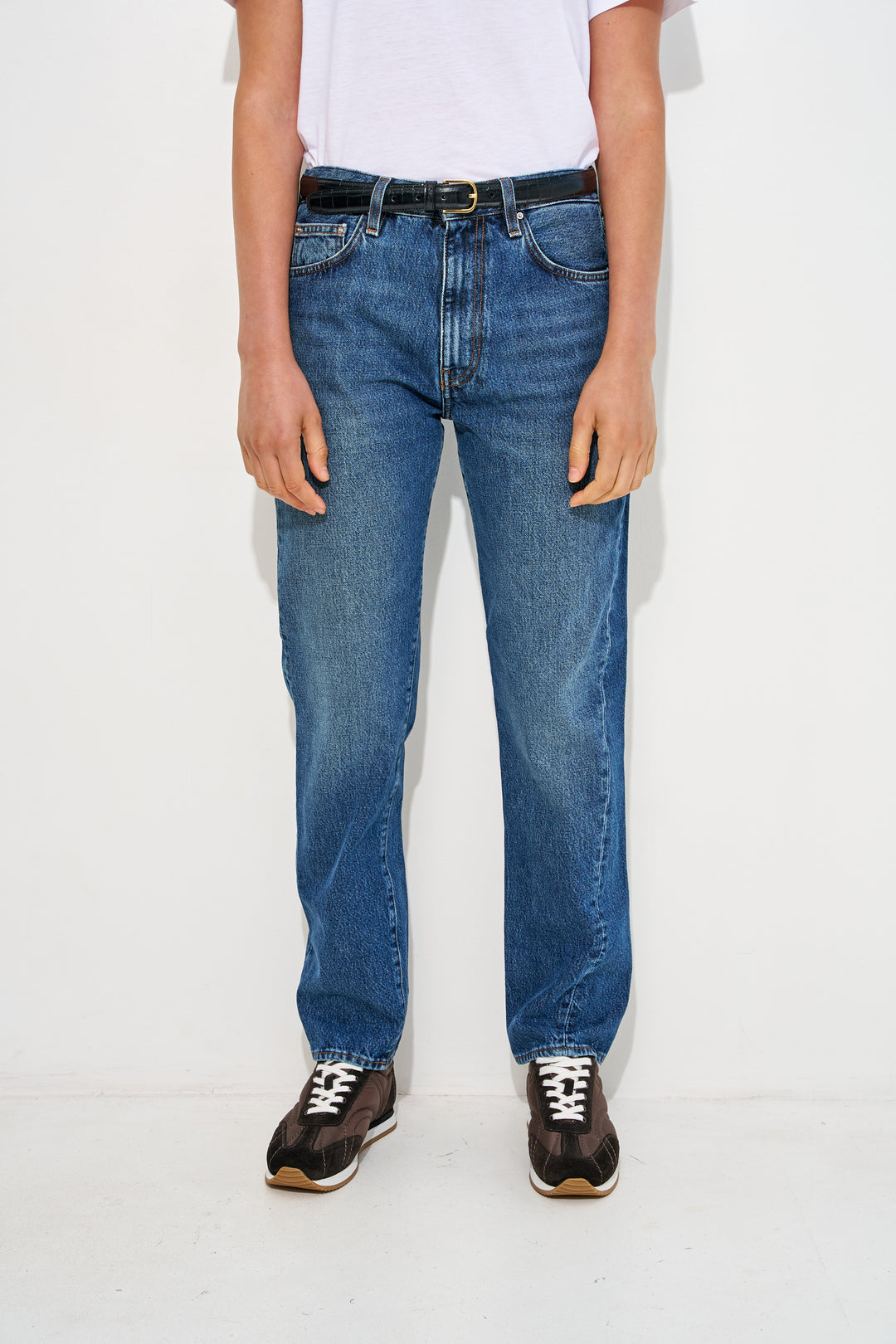 Twisted seam denim