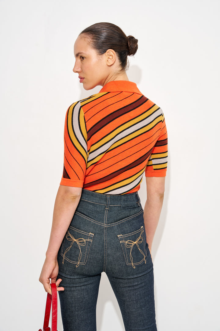 Wool polo knit