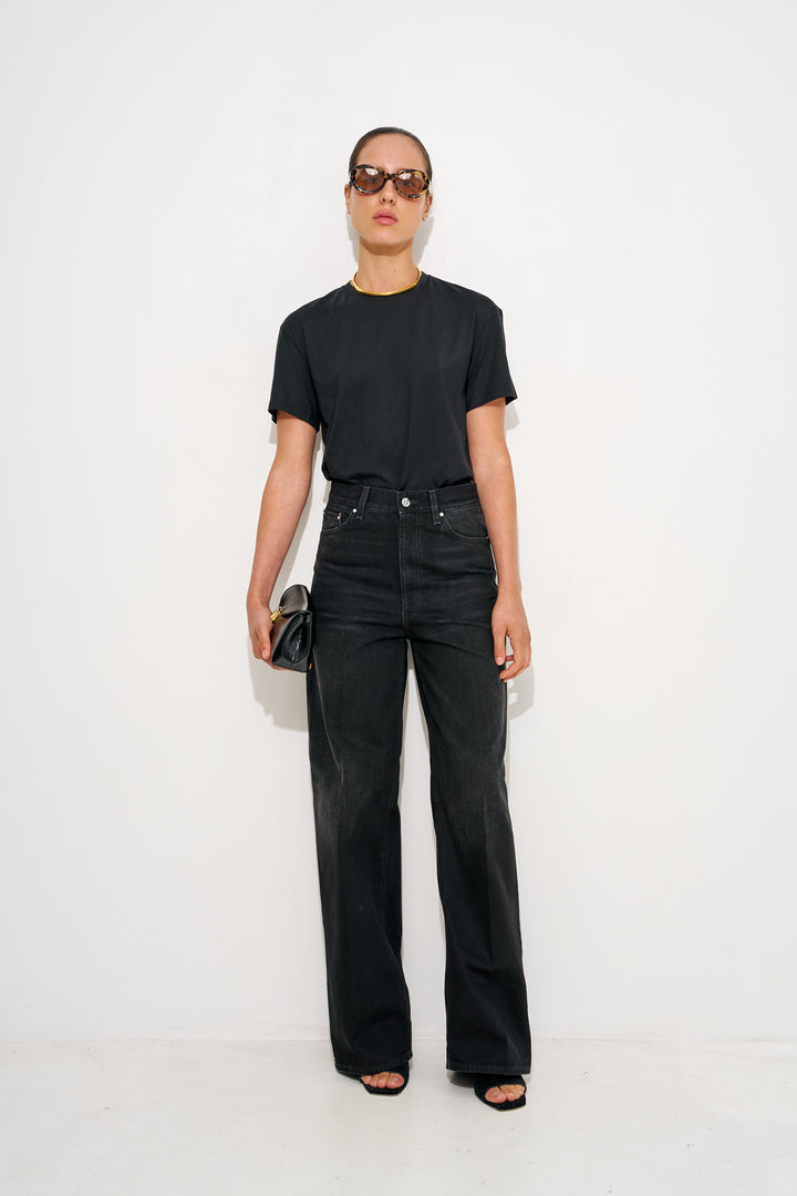 Wide leg denim