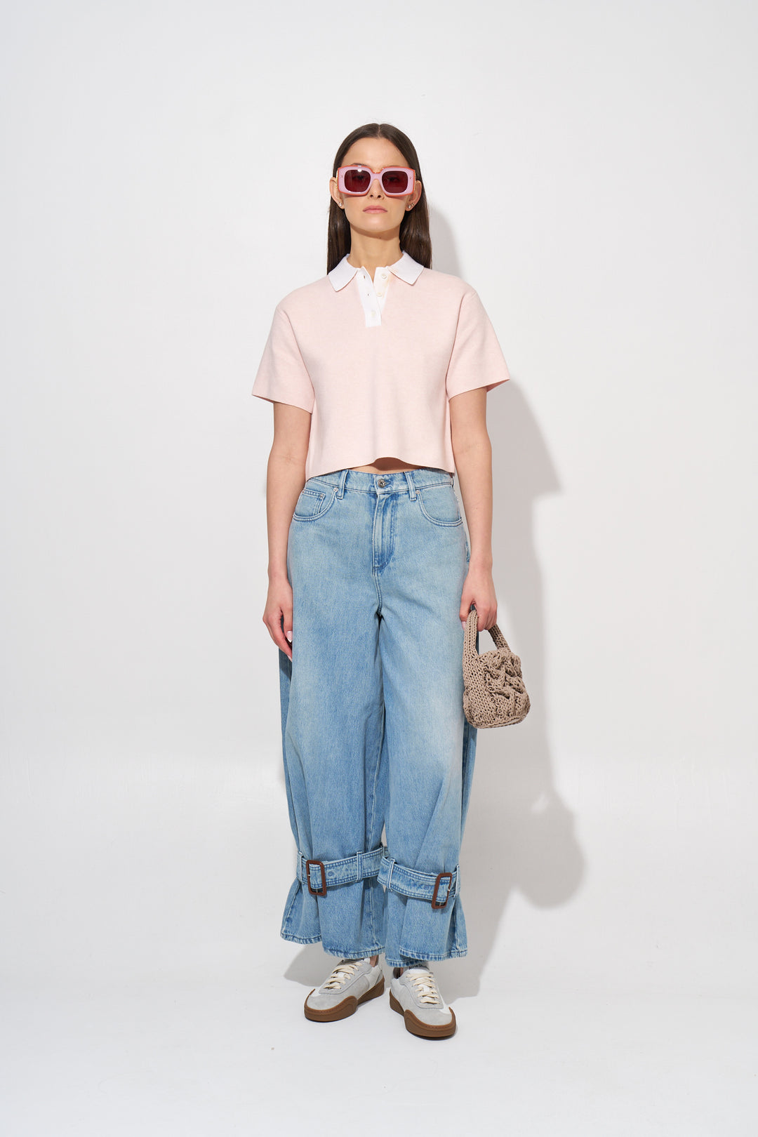 CROPPED POLO TOP