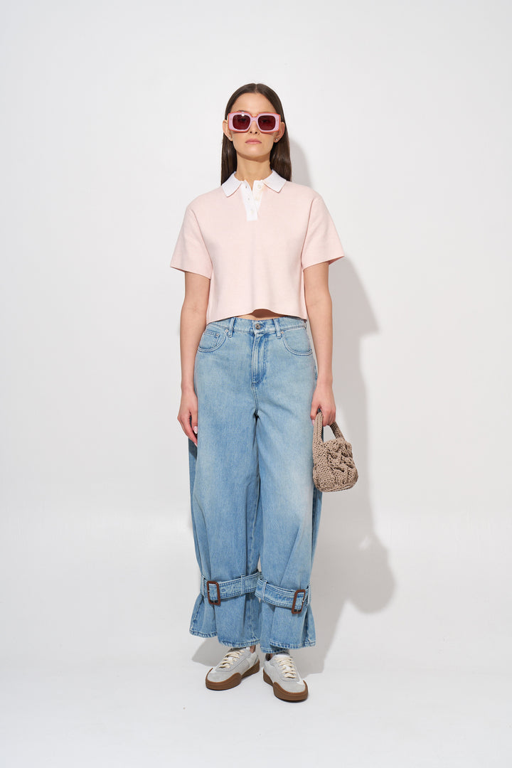 CROPPED POLO TOP