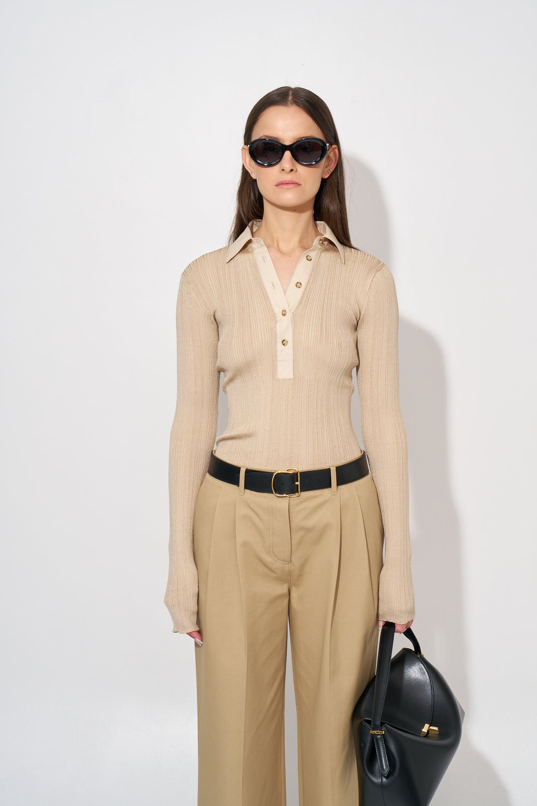 Half-placket knit shirt