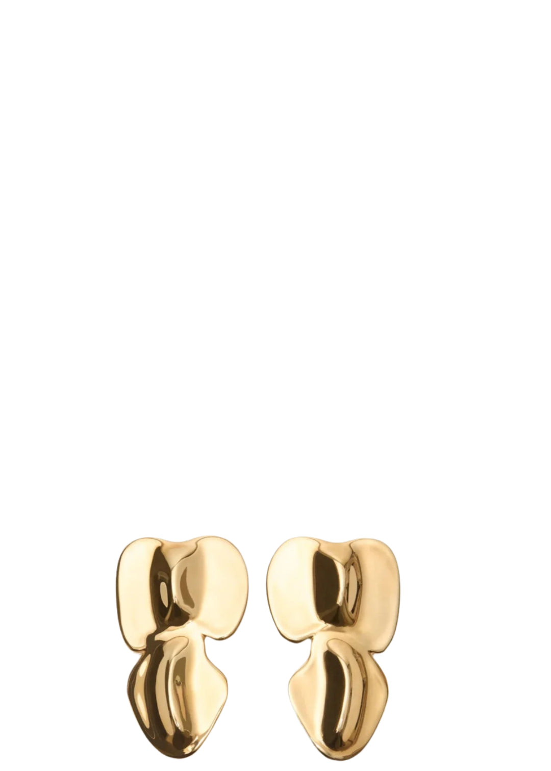 Brass croco scale earrings