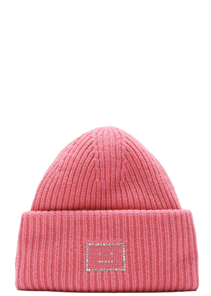 Embellished face logo beanie