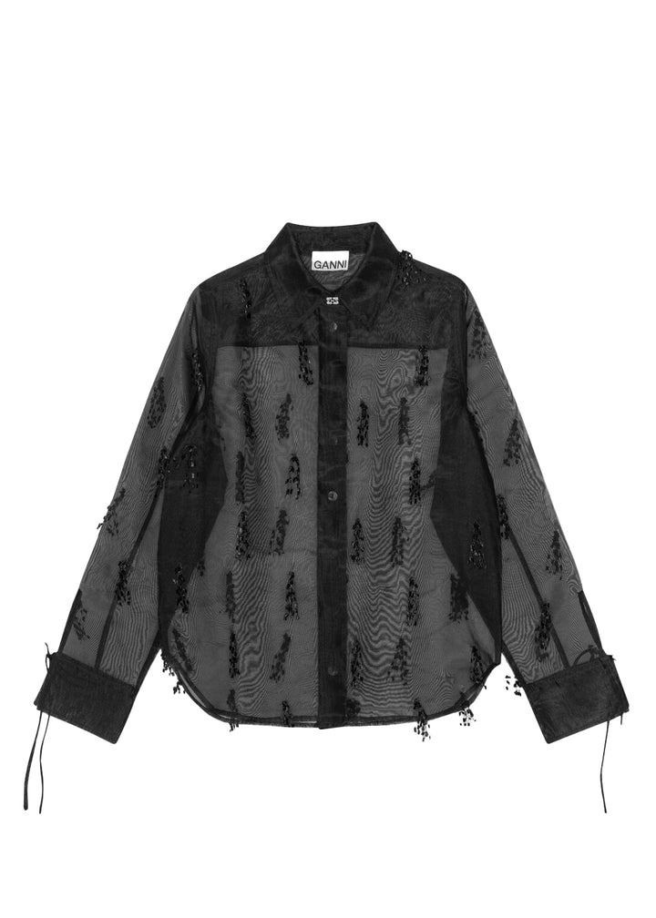 Fringed Organza Shirt