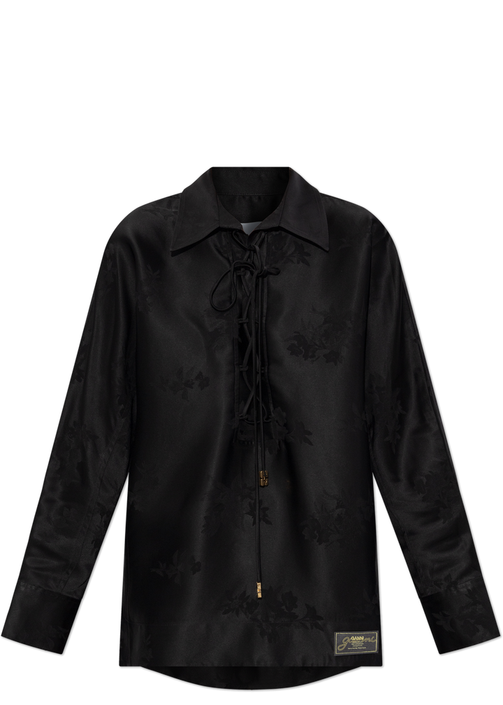 Fluid Satin Jacquard  SHIRT