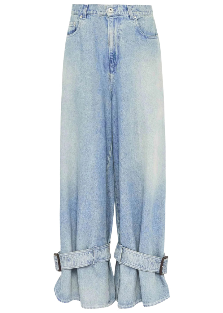 BUCKLED CUFF JEANS