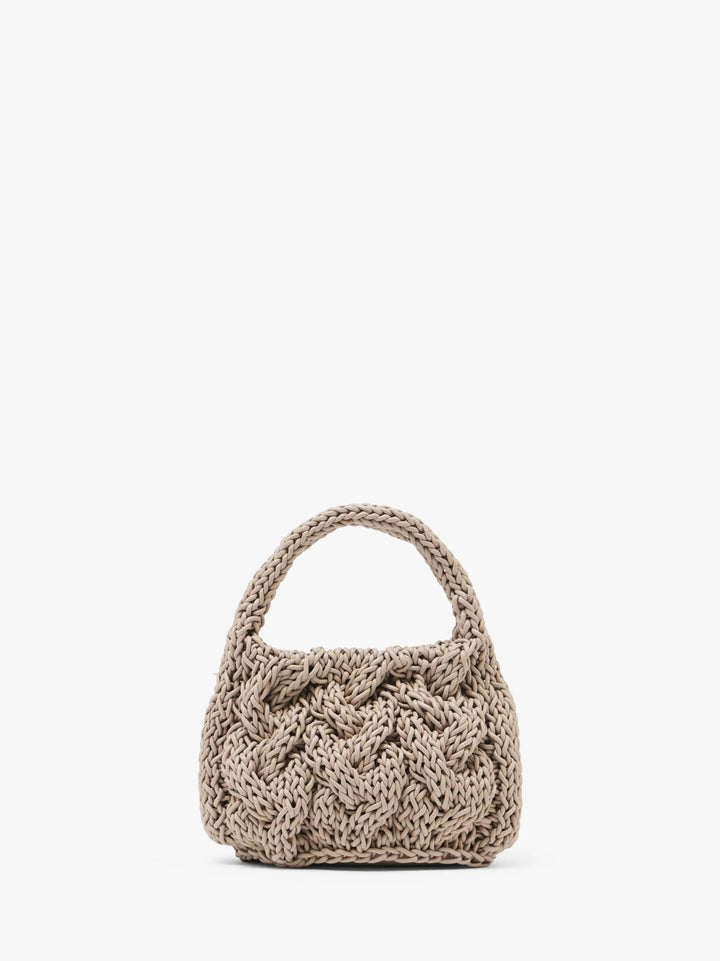 SMALL CABLE KNIT BAG