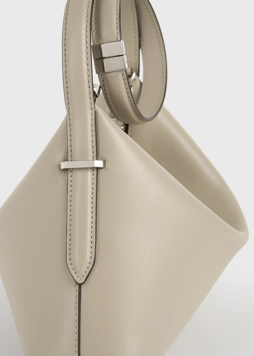 Bevel Leather Wristlet