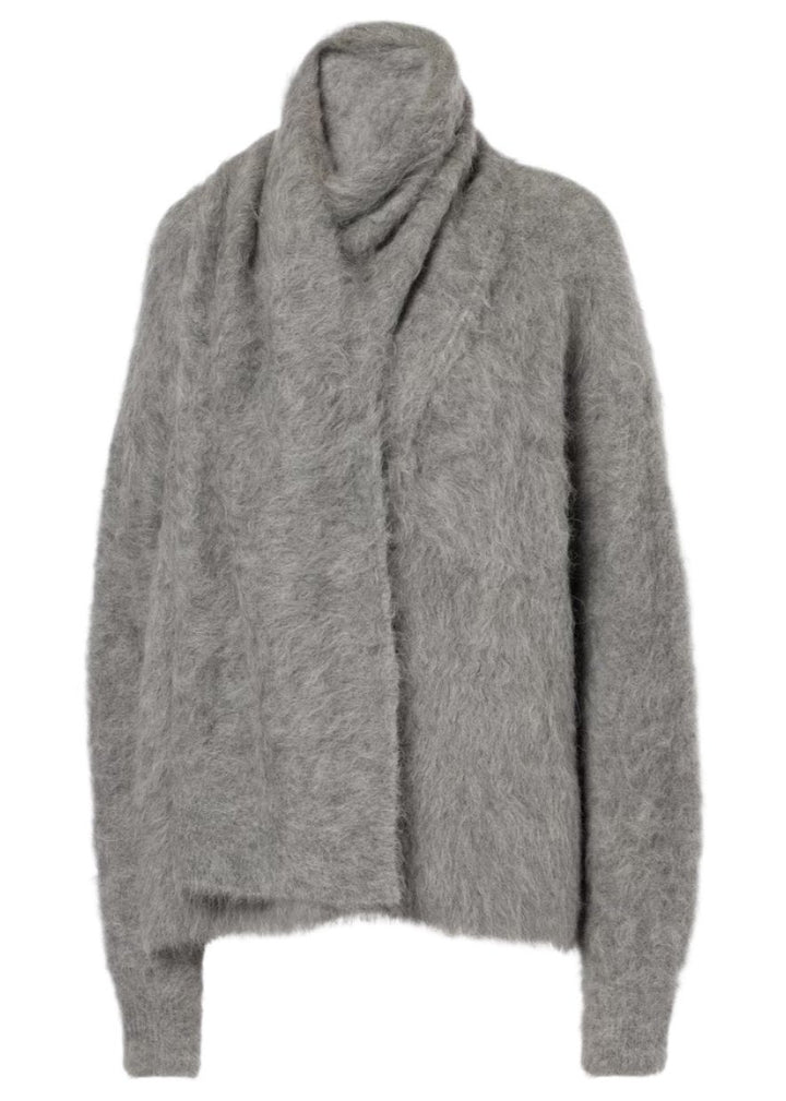 Draped-scarf knit