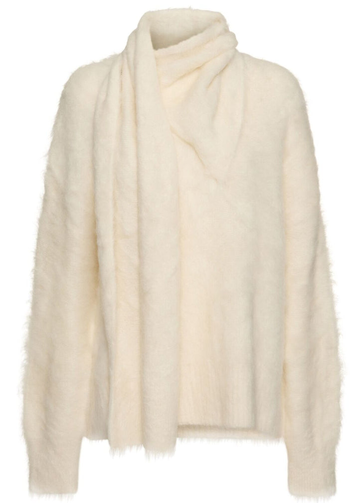 Draped-scarf knit