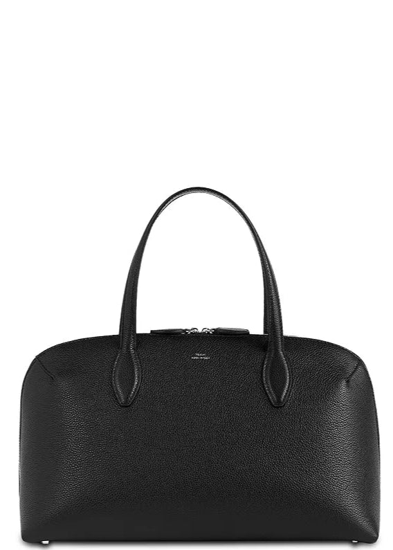 Medium grained-leather day tote