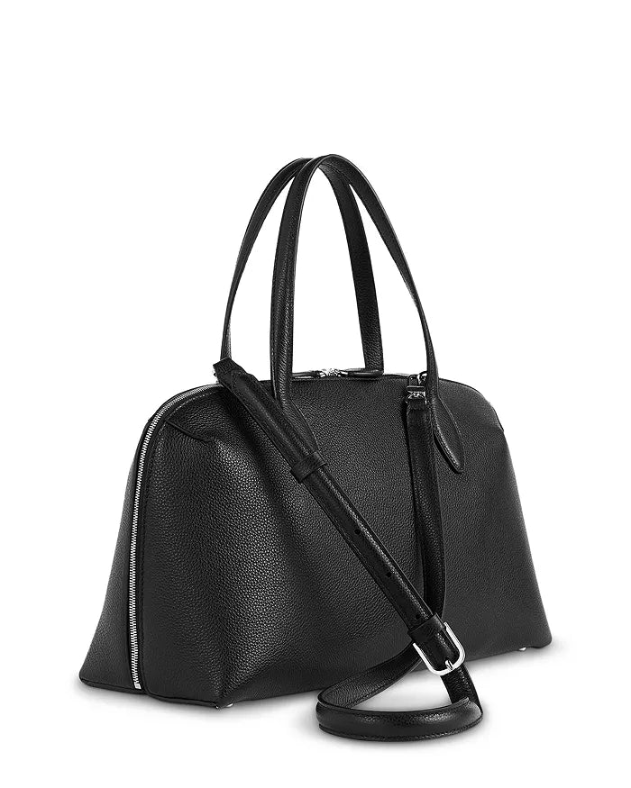 Medium grained-leather day tote