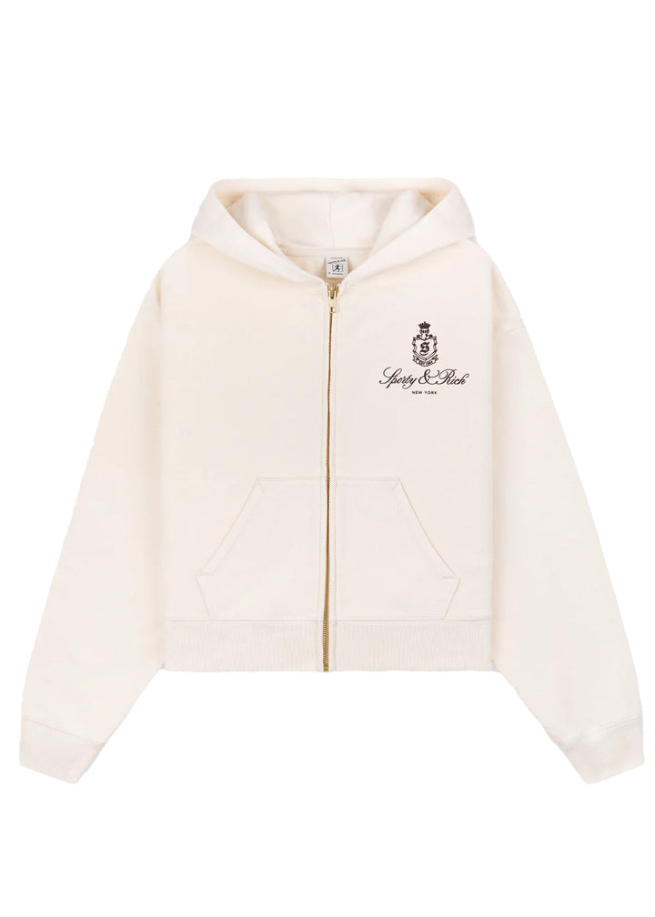 Vendome Cropped Zip Hoodie