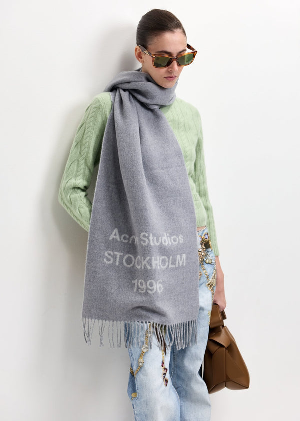 ACNE STUDIOS | Wool Logo Scarf - Wide | Scarves
