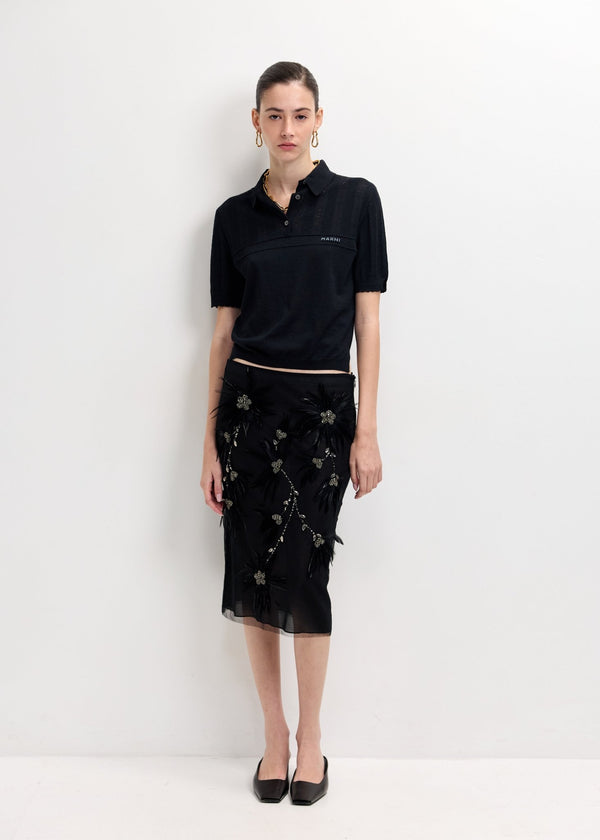 MARNI | Wool-Silk Polo Shirt | Tops