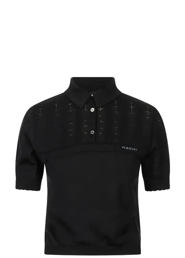 MARNI | Wool-Silk Polo Shirt | Tops