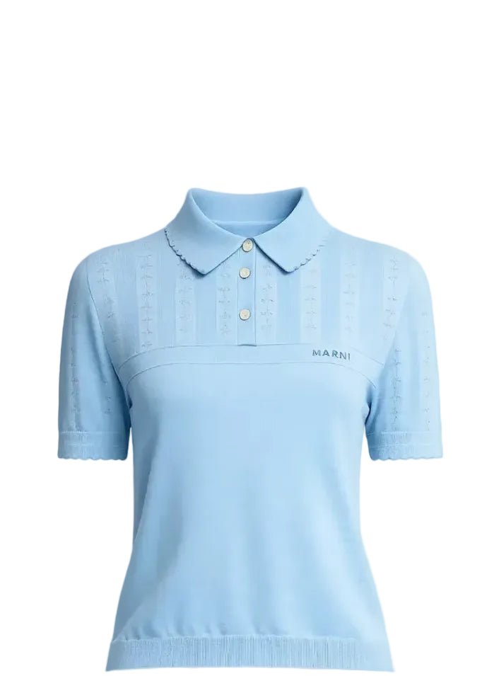 MARNI | Wool-Silk Polo Shirt | Tops